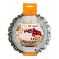 Runde Backform 20 x 20 x 3 cm mit herausnehmbarem Boden - Decora