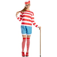 Kostüm einer Reisenden mit Mütze für Damen