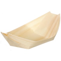 Ovale Holzschalen 11,5 x 6,5 cm - 24 Stück
