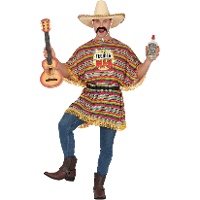 Tequila Man Kostüm mit Poncho für Herren