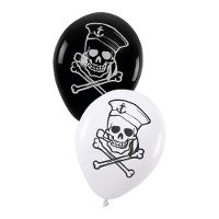 Bukanier-Piraten-Latexballons 30 cm - 6 Stück