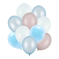 Blaue Latexballons von 27 bis 30 cm - 10 Stück