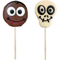 Halloween Marshmallow-Lolli mit Schokolade, 30 g - 1 Stück