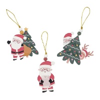 Holz-Weihnachtsmann-Anhänger - 1 Stück
