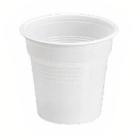 Weiße Kunststoffbecher, 80 ml - 50 Stück