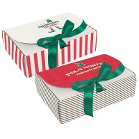 Weihnachtself-Geschenkbox mit Schleife - 1 Stück