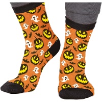 Kürbis- und Geister-Socken - 1 Paar