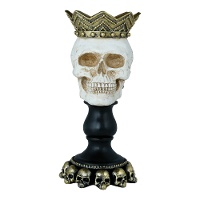 Kerzenhalter mit Totenkopf 25 x 12 cm