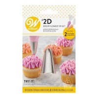 Tropfblumen-Tüllenset mit 2 Spritzbeuteln - Wilton