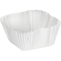 Cupcake-Kapseln 5 cm quadratisch weiß - Best Products - 30 Stück