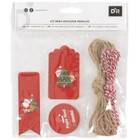 Geschenkanhänger mit Weihnachtsmannmotiv - 25 Stück