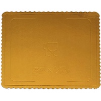 Tortenunterlage 40 x 30 x 0,3 cm in Gold - 1 Stück