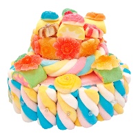 Blumige Zweistöckige Marshmallow-Süßigkeitentorte, 427 g