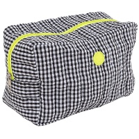 Kulturtasche von Vichy mit fluoreszierenden Details, 24 x 12 x 16 cm
