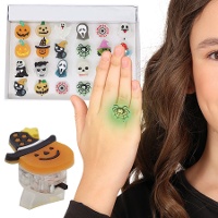 Halloween-Ring mit Licht, sortiert - 1 Stück