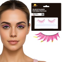 Falsche Wimpern in Fuchsia mit Blitz-Design