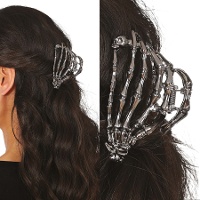 Haarspange in Form einer Skeletthand, 8,5 cm