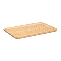 Rechteckiges Bambus-Tablett 34 x 24 cm für Häppchen