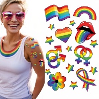 Temporäre Pride-Tattoos