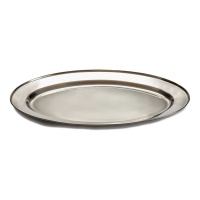 30 cm ovales Stahltablett