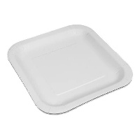 Quadratische weiße Pappplatten, 23 cm - 50 Stück