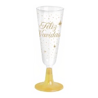 Goldfarbene Weihnachtssektgläser 150ml - 4 Stück