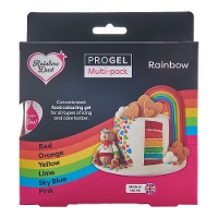 Konzentriertes Gel-Lebensmittelfarbe, 25 gr - Rainbow Dust - 6 Einheiten
