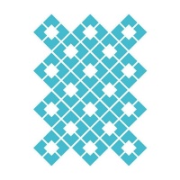 Schablone geometrischer Hintergrund Quadrate 20 x 28,5 cm - Artis decor - 1 Stück