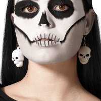 Totenkopf-Ohrringe mit Licht - 1 Paar