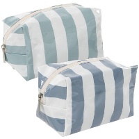 Kosmetiktasche mit blauen Streifen 19 x 6 x 9 cm - 1 Stück