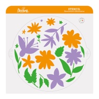 25 cm Blumenschablone - Dekorieren
