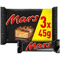 Mars Schokoladenriegel mit Milch und Karamell, 45 g - 3 Einheiten