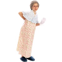 Oma-Kostüm mit Blumenkleid für Mädchen