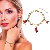 Goldenes Weihnachtsfiguren-Armband - 1 Stück