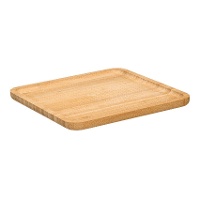 Quadratisches Bambus-Schneide- und Servierbrett 25 x 25 cm für Häppchen