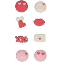 Zuckerfiguren zum Valentinstag - FunCakes - 8 Stück