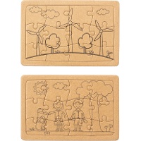 Puzzle aus Karton - 2 Stück