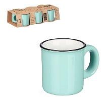 Tasse mit 100 ml Fassungsvermögen, glatt mit Rand - 6 Stück