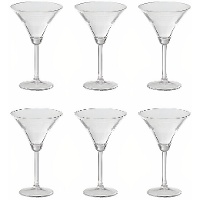 Vintage-Martini-Glas 260 ml - 6er-Set