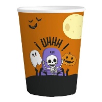 Orange Friedhof-Becher 266 ml - 6 Stück