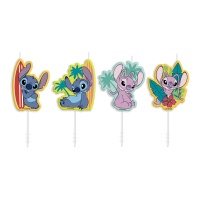 Stitch Kerzen, 4,5 cm - 4 Stück
