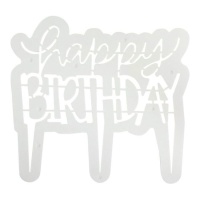 Moderner Happy Birthday Topper Ausstecher für 18,5 x 17 cm Torte - PME