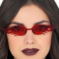 Rote Flammenbrille