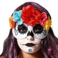 Catrina-Maske mit Blumen