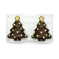 Schokoladen-Weihnachtsbaumform 15 cm - Dekorieren - 2 Kavitäten