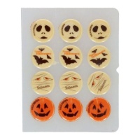 Halloween-Figuren aus weißer Schokolade - 12 Stück.