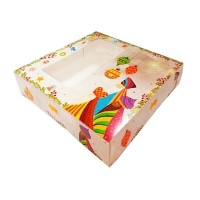 Schachtel für den orientalischen Kuchen der Könige 23 x 23 x 8 cm - Pastkolor