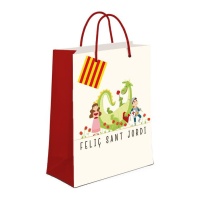 Feliç Sant Jordi Geschenktüte 32 x 26 x 10 cm