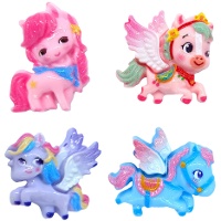 Figuren für Roscón - fliegende Einhörner, 2,8 cm - Dekora - 50 Stück