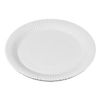 Weiße Pappteller - 25 Stück (23 cm)